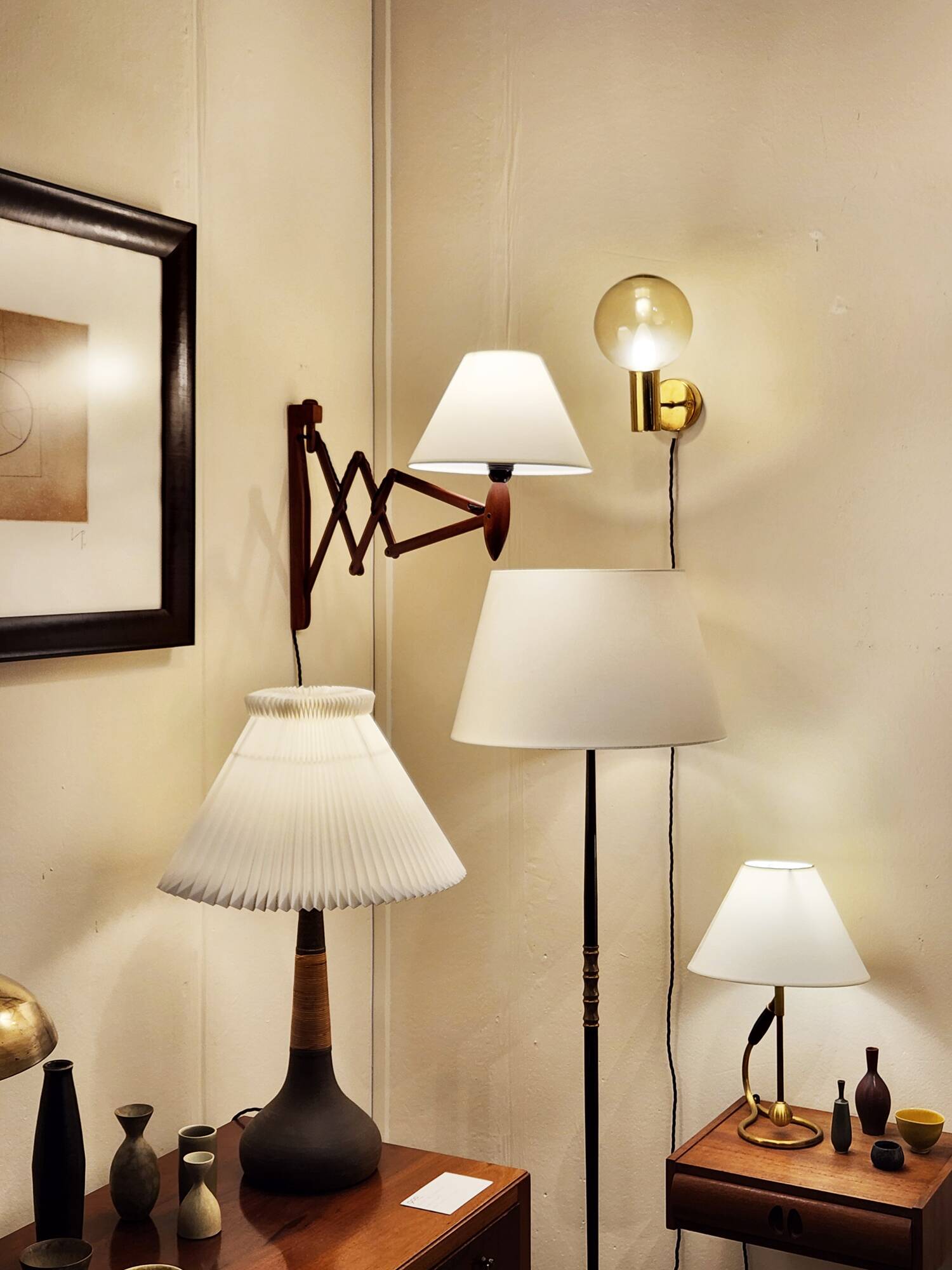 Concertina wall lamp by Erik Hansen