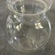 Jar type bonbonnière in translucent glass shape round modernist