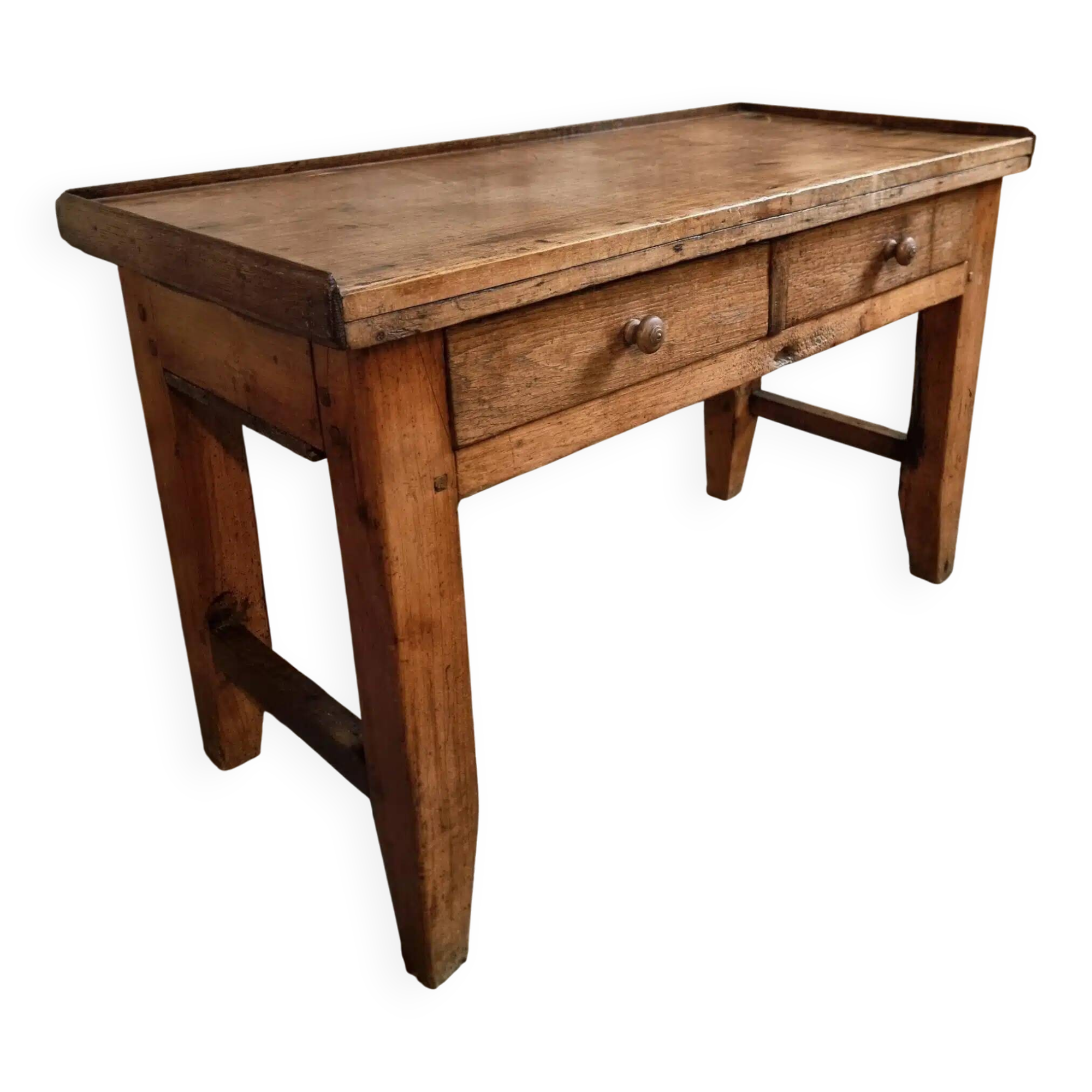 Antique French side table from the 19th century in cherry and oak – circa 1870