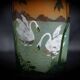 Large Legras Art Nouveau vase in acid-etched glass | Swan Lake
