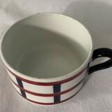 Pair of porcelain cups and cups Béarn HBCM Montereau