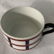 Pair of porcelain cups and cups Béarn HBCM Montereau