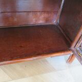 Support buffet bibus woven rattan 2 doors in caning - vintage 60s/70s