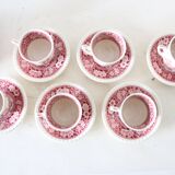 Set of 6 coffee cups and saucers, Villeroy & Boch, Rusticana rose model