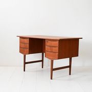 Bureau indépendant en teck danois, années 1950/60