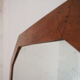 Former beveled mirror and contour wood 72x75cm