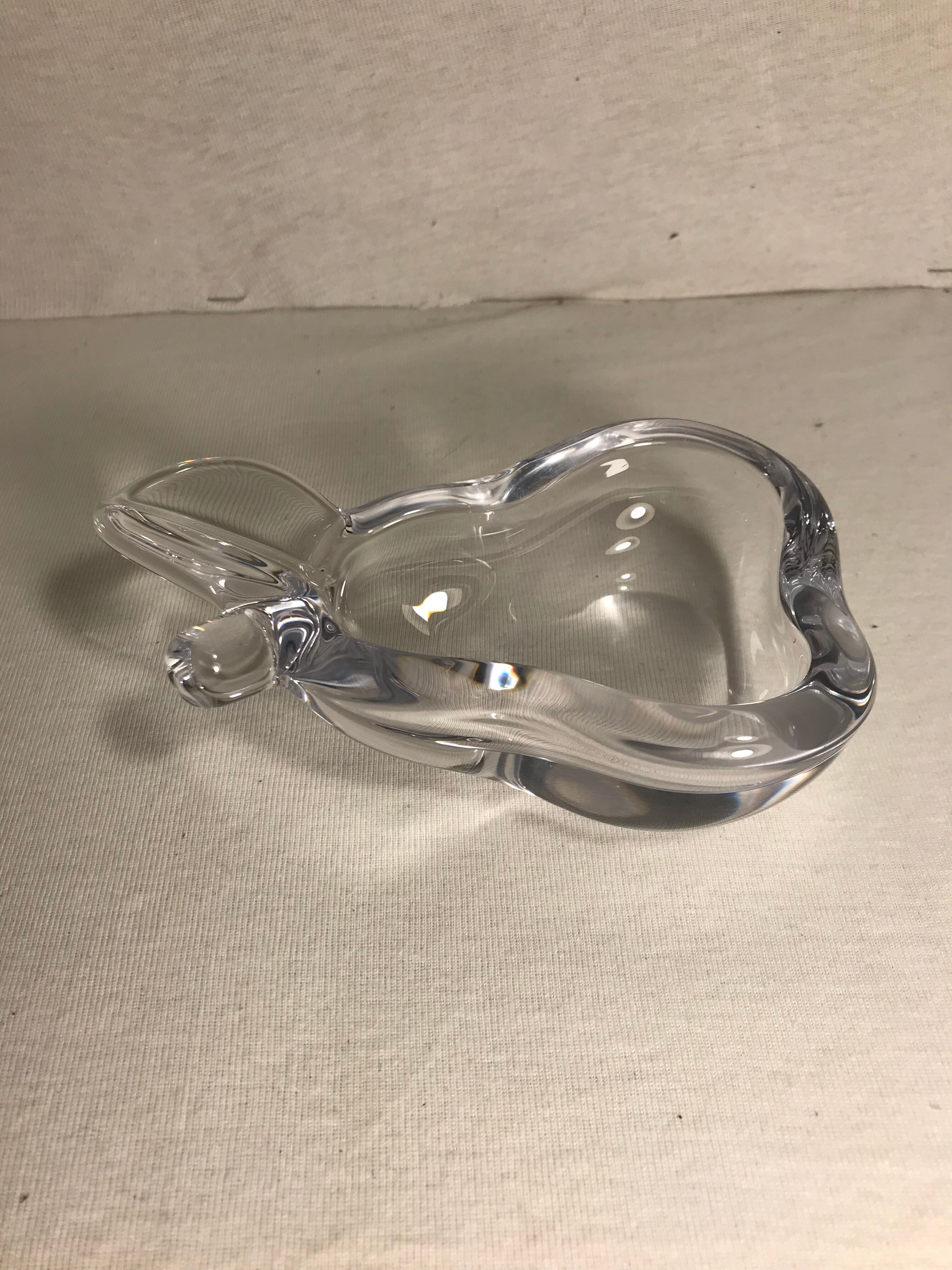 Former crystal art vannes france form pear vintage crystal ashtray