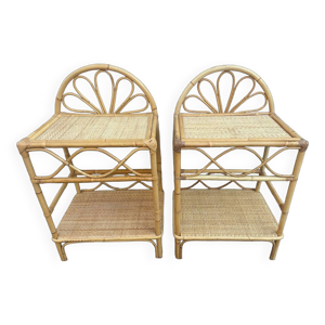 Table de chevet en rotin