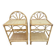 Rattan bedside table from the 70s Italy