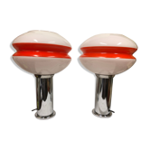 Paire de lampes design des années 70