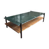Table basse tikamoon marbre et bois