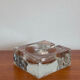 Vintage Brutalist schaal / asbak ijsglas