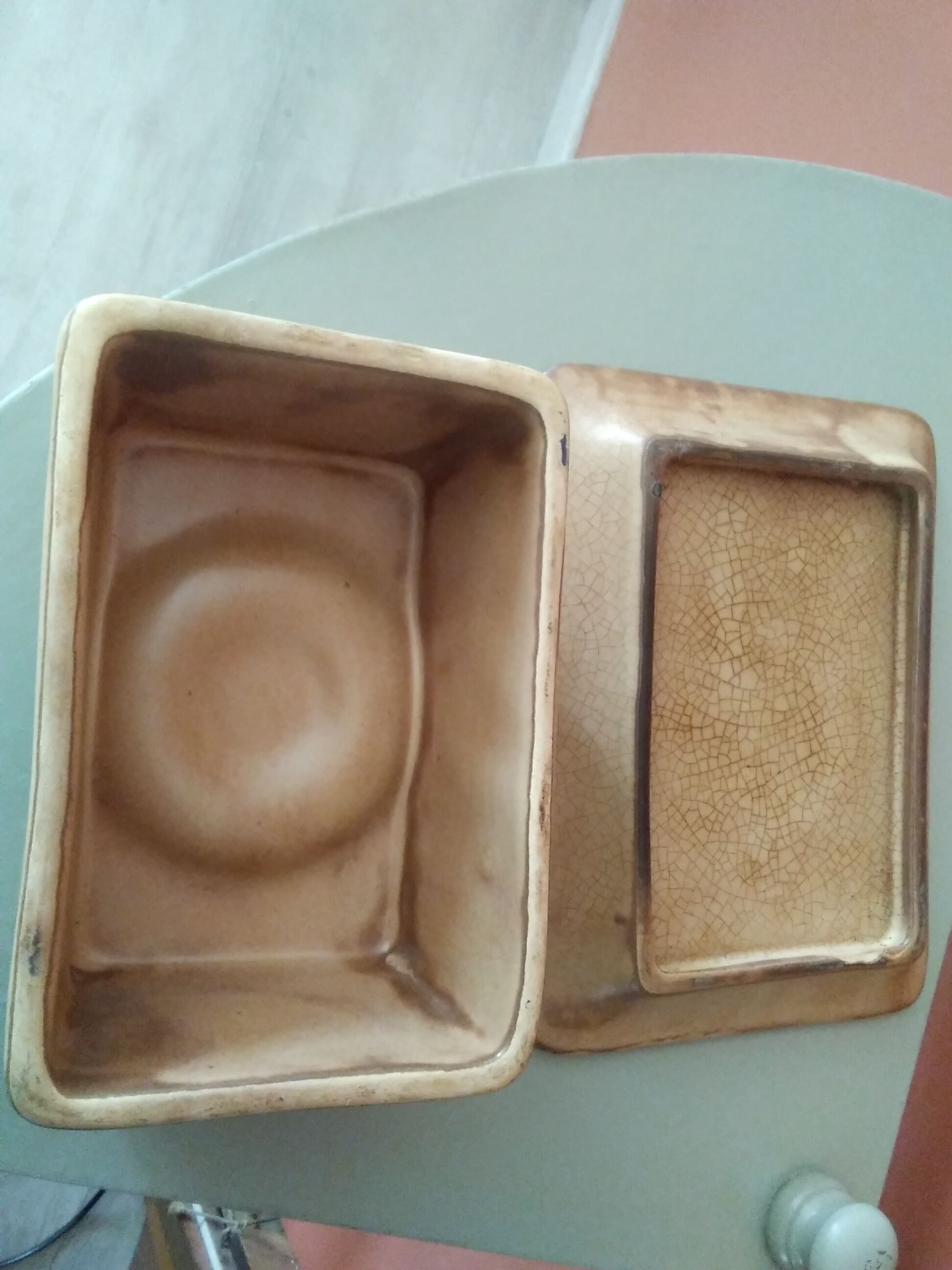 Stoneware butter dish