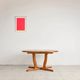 Brutalist extendable table in pine, Rainer Daumiller, Denmark, 1970s.