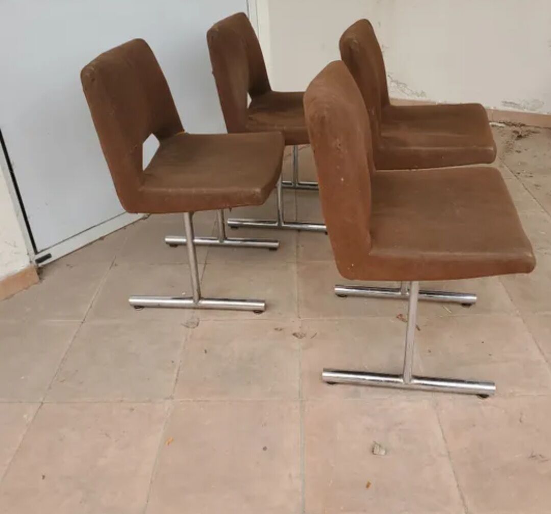Set of 4 design chairs years 70 Georges Frydman vintage