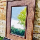 Vintage mirror, bamboo, cane and rattan, circa 1960's