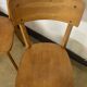 Série de 3 chaises bistrot en bois vintage