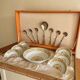 La S. Marco silver-plated metal and porcelain dessert service