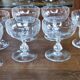 Set of 8 large crystal champagne glasses
