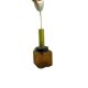 Ceiling lamp, modernism, brown glass, Polam, Poland, 1980s.