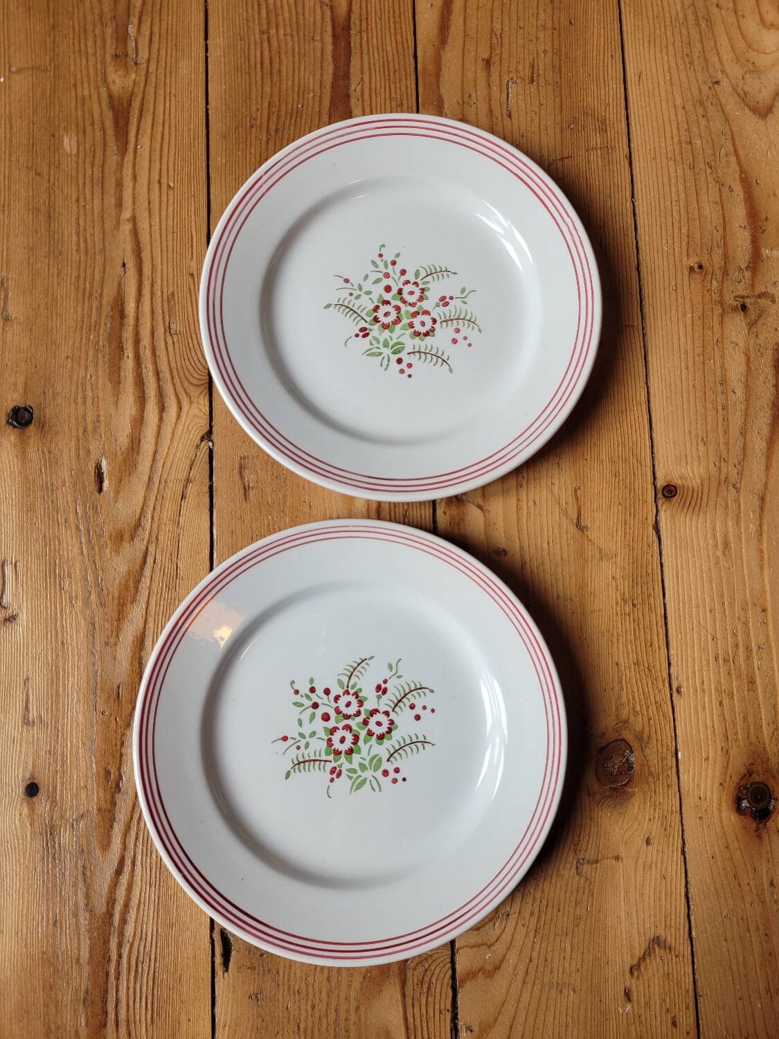 Set of 8 Sologne dessert plates from Lunéville