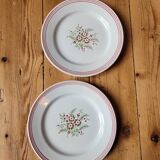 Set of 8 Sologne dessert plates from Lunéville