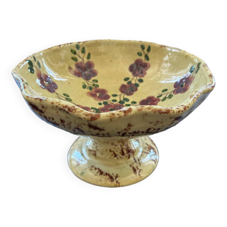Fruit bowl with floral decoration