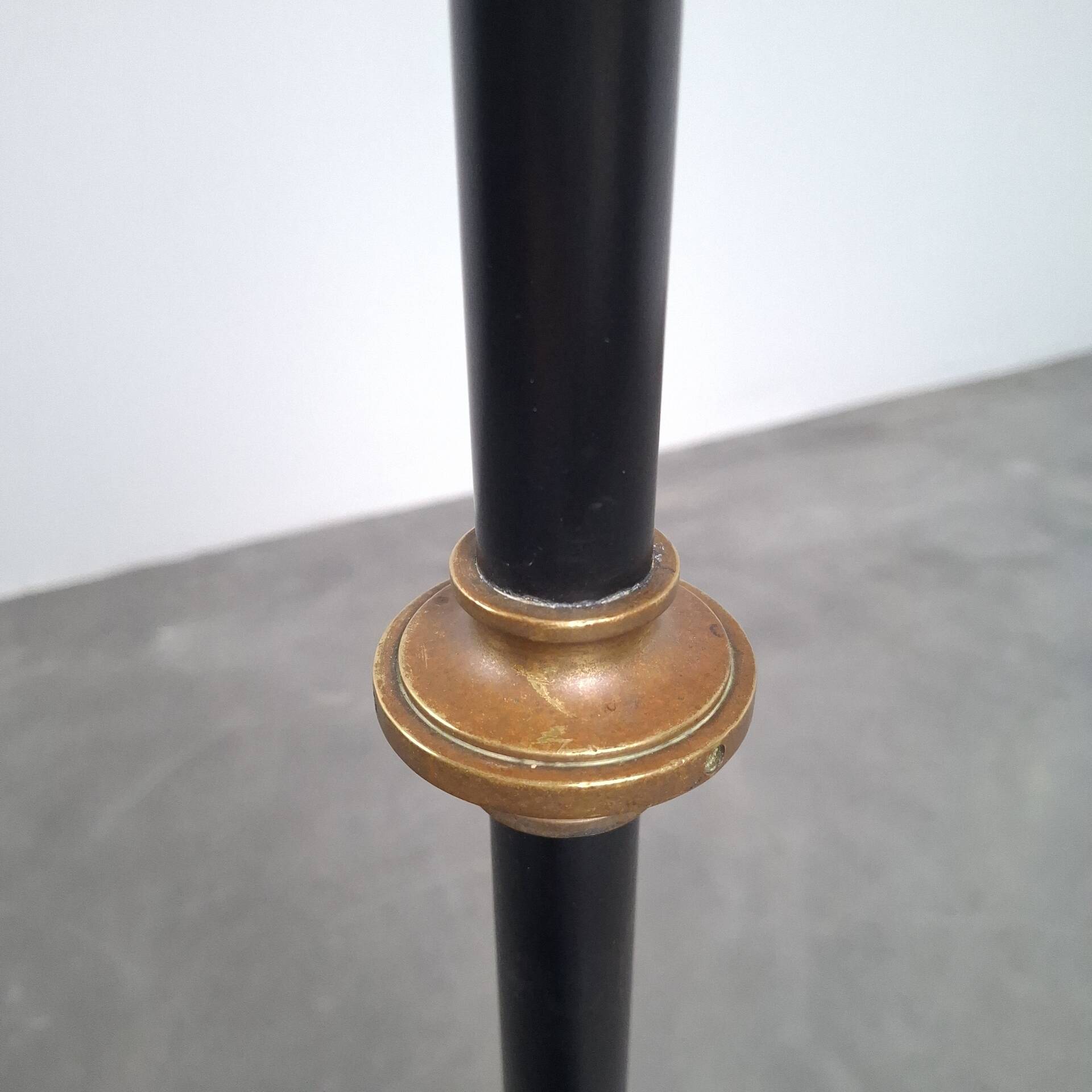Art and Craft tripod floor lamp in bronze.