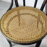 Black canned bistro chairs