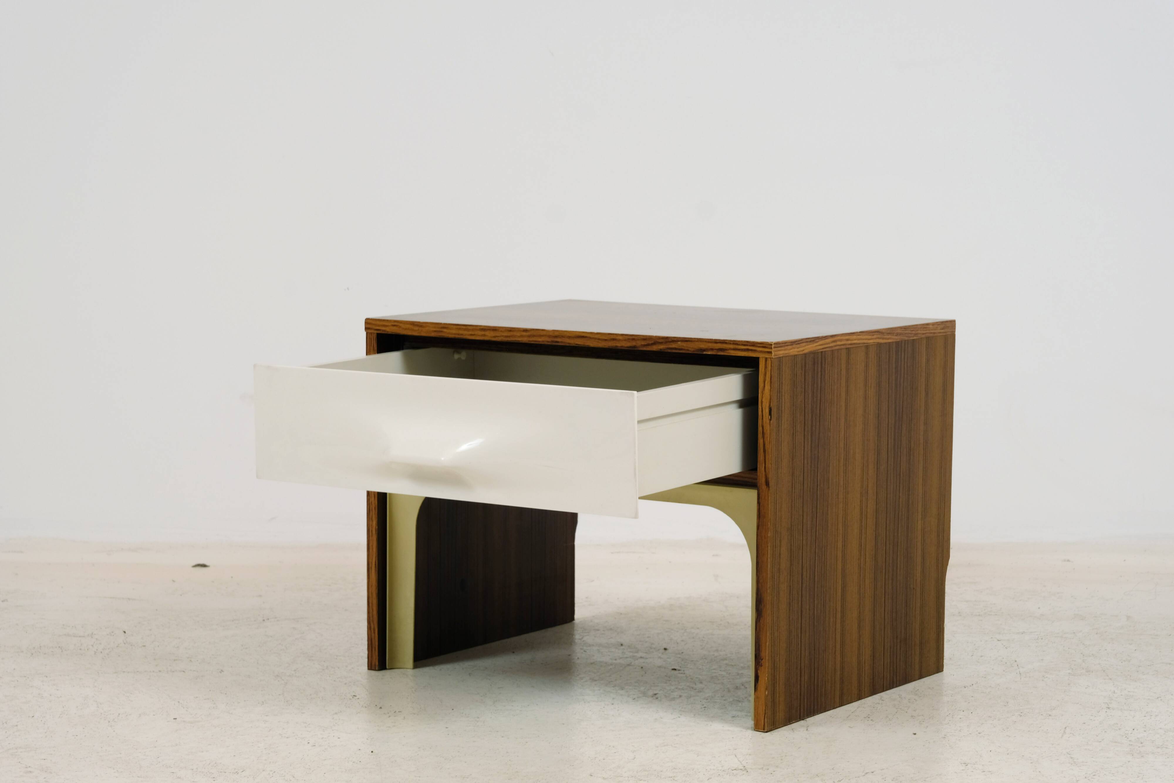 DF 2000 Bedside Table with Drawer by Raymond Loewy 1970's