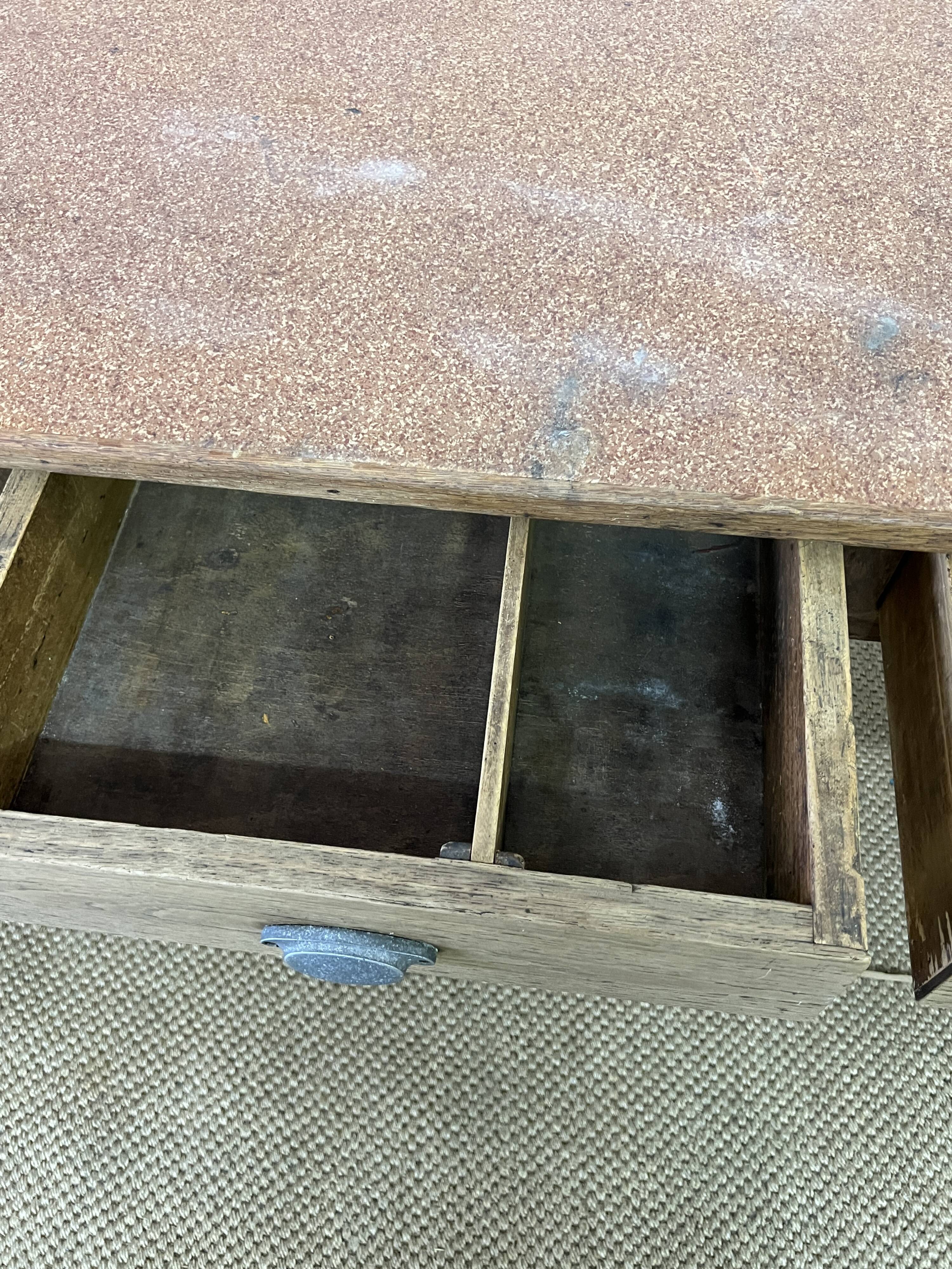 Vintage farm table 3 drawers