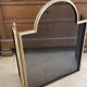 Vintage brass fire screen with 3 panels