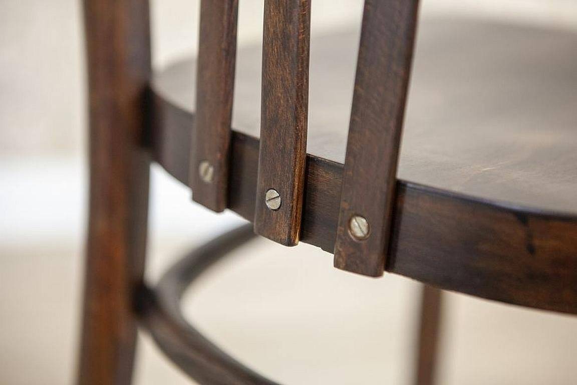 Set of Vintage Brown Beech Chairs, 1950s