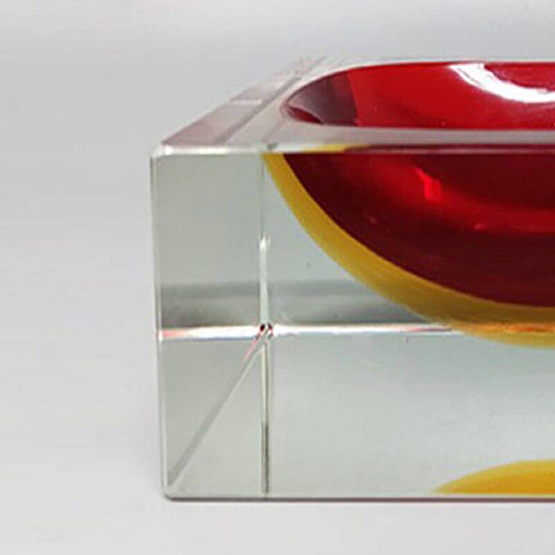 1960s Mid-Century Modern Flavio Poli for Seguso Sommerso Murano Glass Bowl