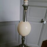 English lamp base, ostrich egg