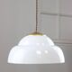 Mid-century Italian Brass and Plexiglass Pendant Lamp