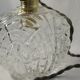 Baladeuse vintage globe verre clair ciselé - électrifié à neuf