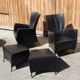 Pair of armchairs with footstool montis, 1980s