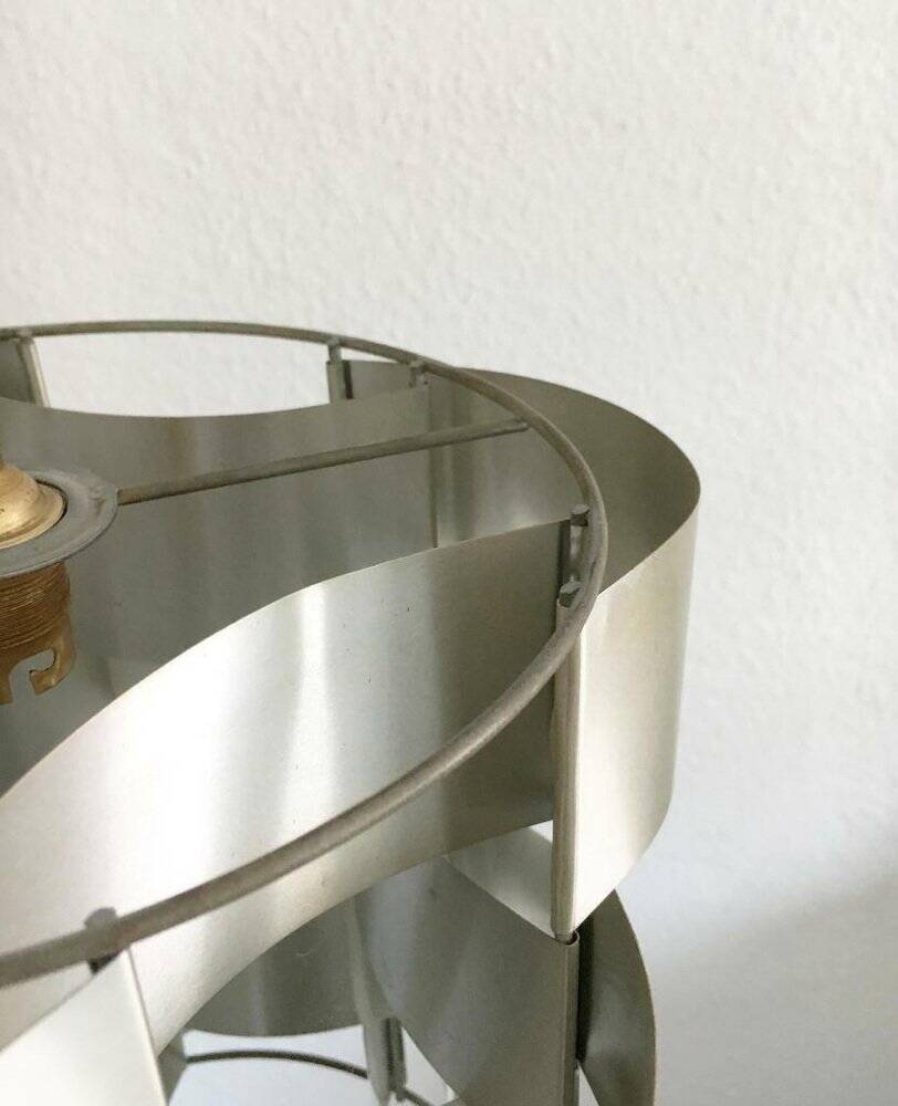 French aluminium sculptural pendant from the mid-century by Max Sauze, 1960s.