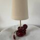 Burgundy porcelain lamp