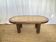 Ceramic and solid wood herbarium coffee table, signed