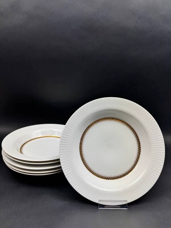 Rosenthal Tapio Wirkkala 6 assiettes creuses Ondulation Studio-Line 1970-1980