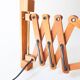 Vintage Scandinavian accordion lamp in teak – 1960s