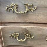 Raw wood chest of drawers