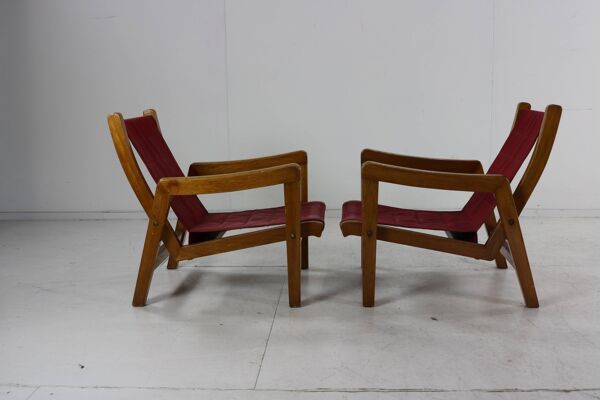 Ensemble de deux fauteuils uniques au design néerlandais par Hein Stolle