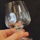 6 cognac glasses in flat cut crystal