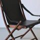 Vintage folding chair and tray table set | Campaign style