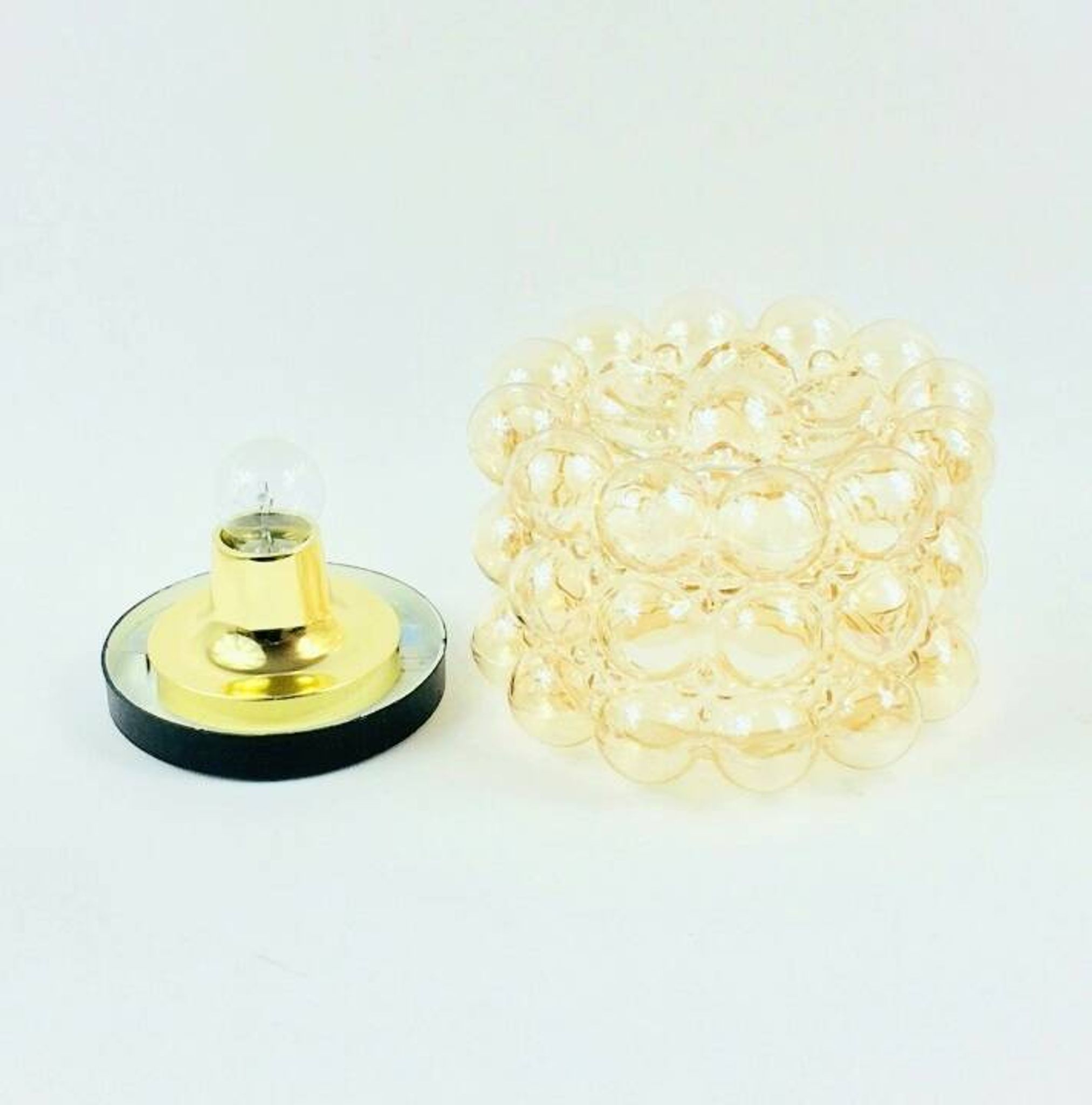 Pair of Bubble Glass Ceiling Lights by Helena Tynell for Limburg, 1960s/70s