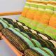 Rainbow Color Yngve Ekstrom Pinewood 3-Seat Dymling Sofa for Swedese 1970s