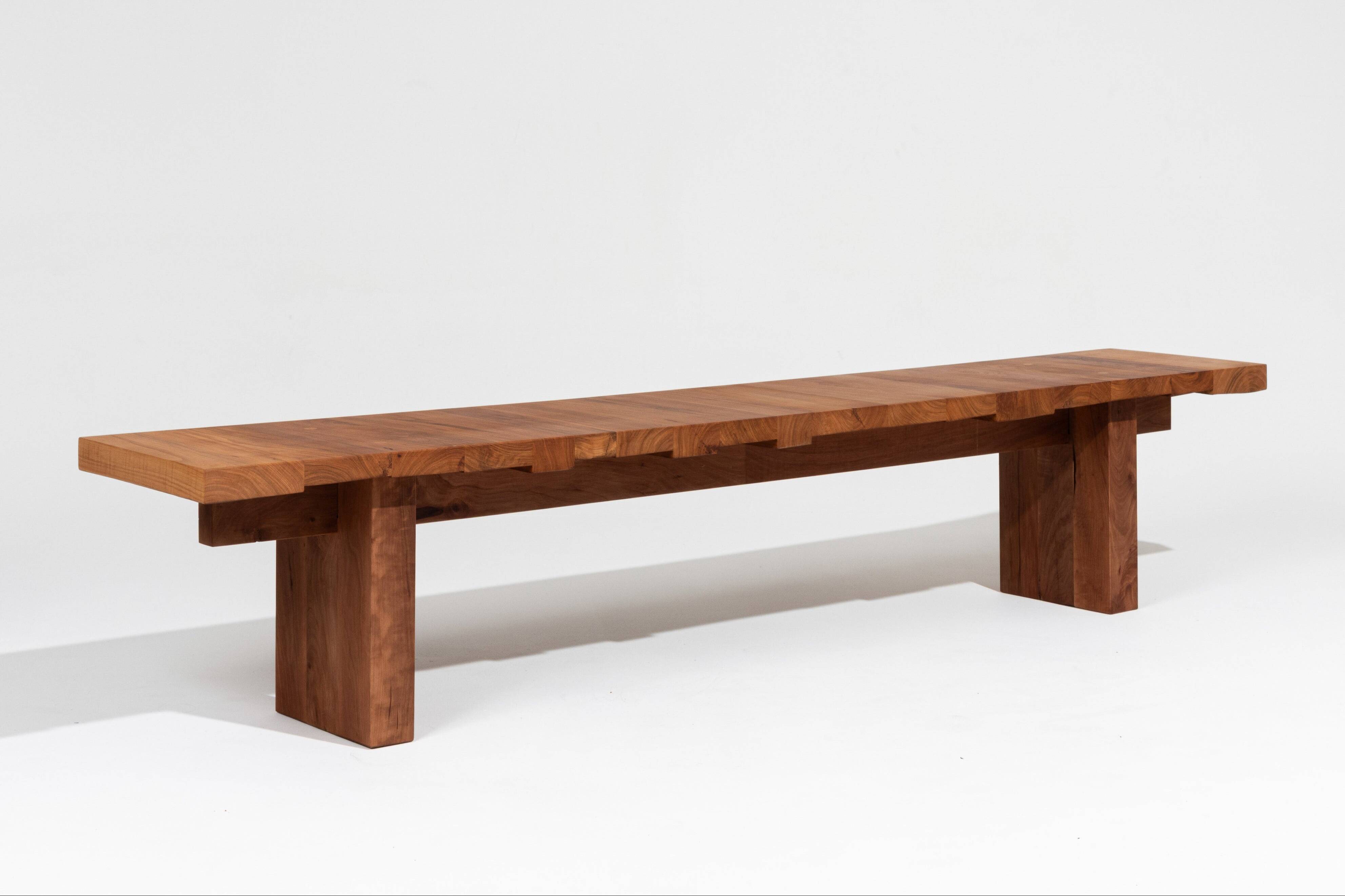Large wooden bench